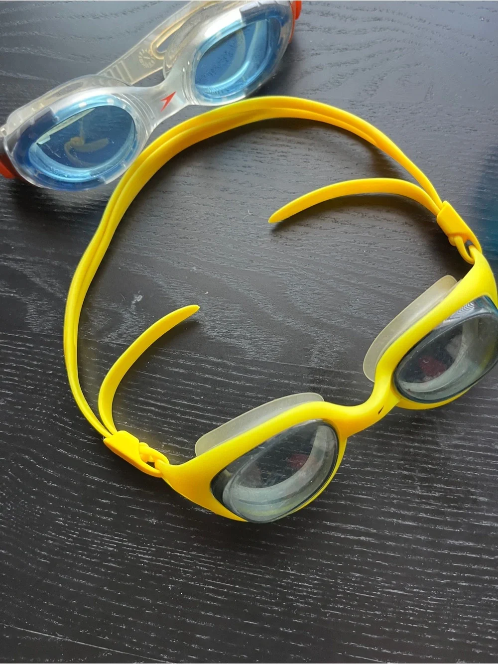 Speedo Swim Goggles Lot of 4 Blue Green Yellow Clear Biofuse Adjustable Straps